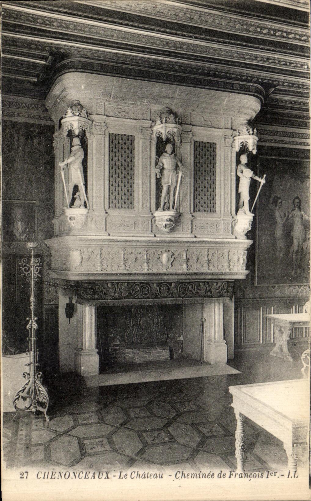 CPA Chenonceaux Le Chateau Cheminee de Francois 1er