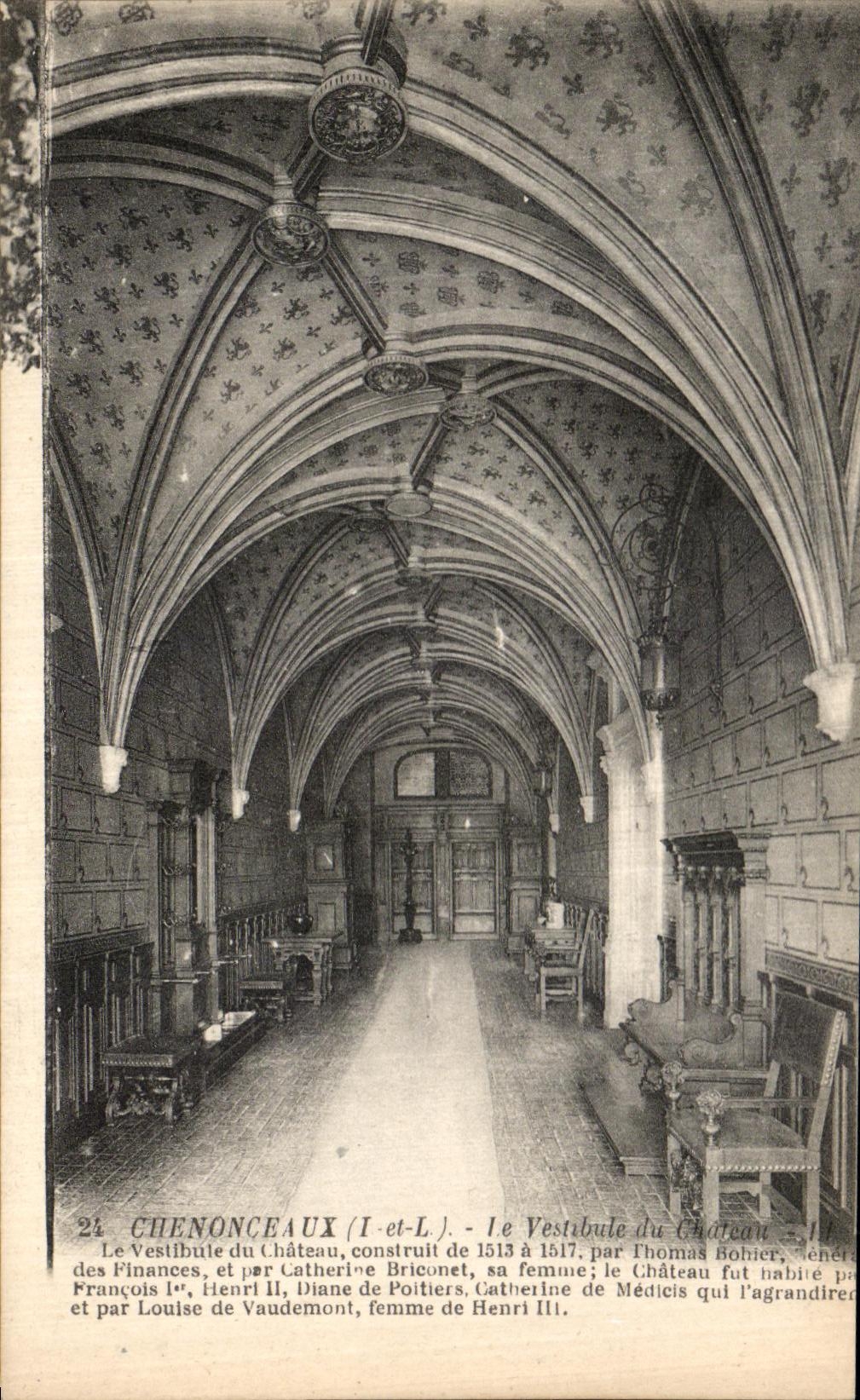 CPA Chenonceaux Le Vestibule du Chateau 