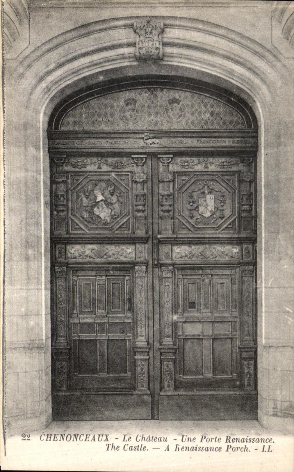 CPA Chenonceaux Le Chateau Une Porte Renaissance 