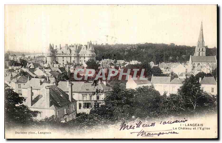 CPA Langeais Le Chateau et l Eglise 