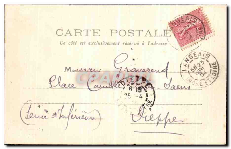 CPA Langeais Le Chateau et l Eglise  — Verso