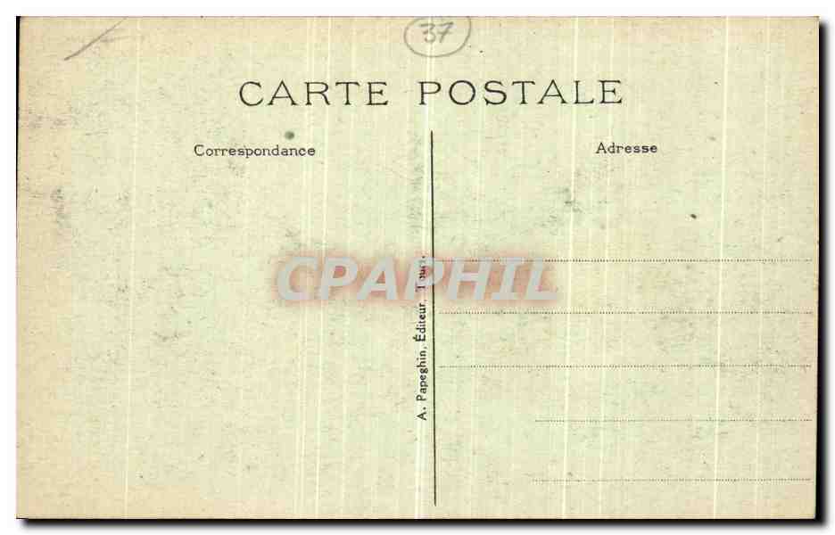 CPA Azay Le Rideau Le Chateau Facade Ouest Vue Sur l Indre  — Rückseite