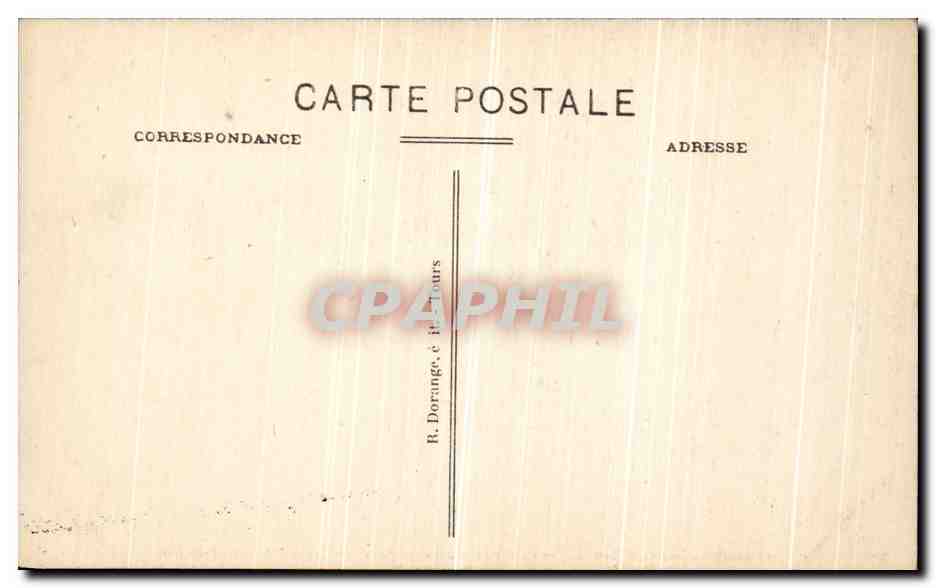 CPA Azay Le Rideau Chateau National Chambre du roi — Rückseite