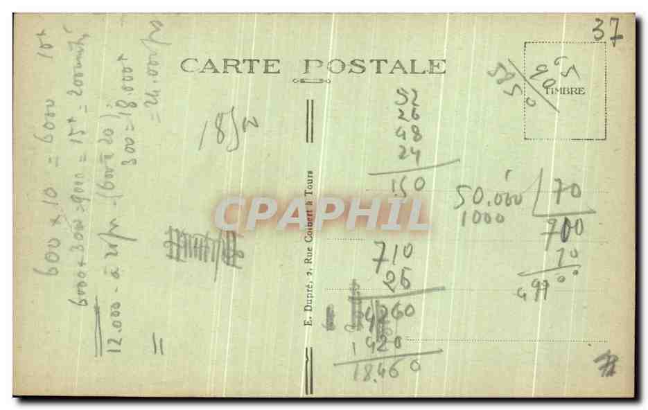 CPA Chinon Vieilles Maisons Enfants — Rückseite