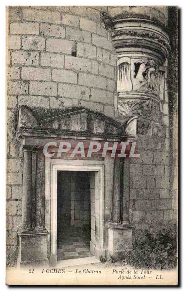 CPA Loches Le Chateau Porte de la Tour Agnes Sorel 