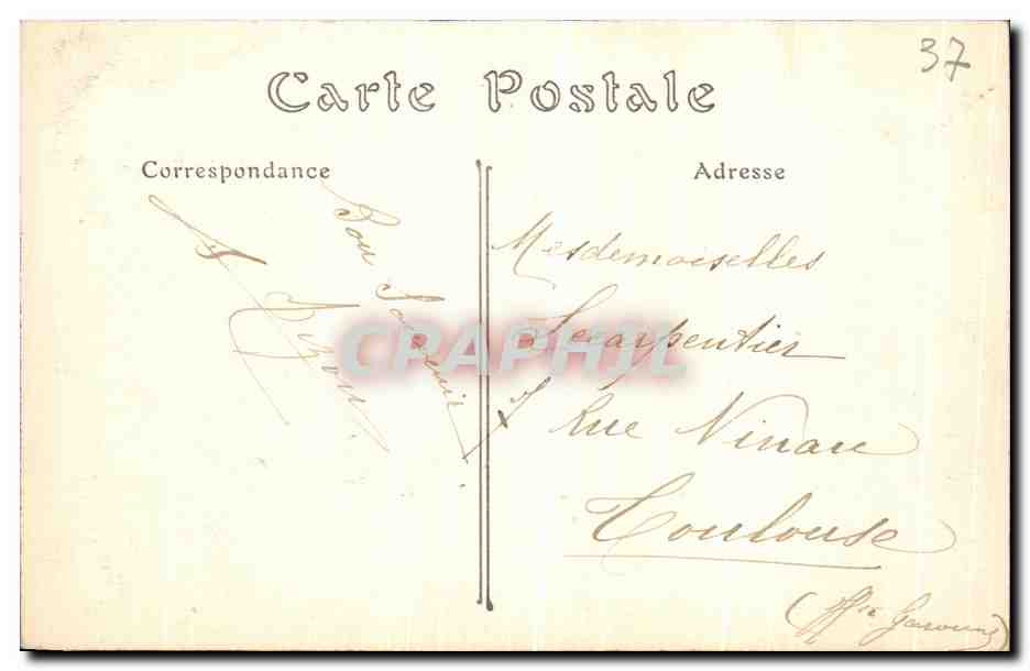 CPA Loches Le Chateau Royal Porte des Cordeliers I Indre  — Rückseite