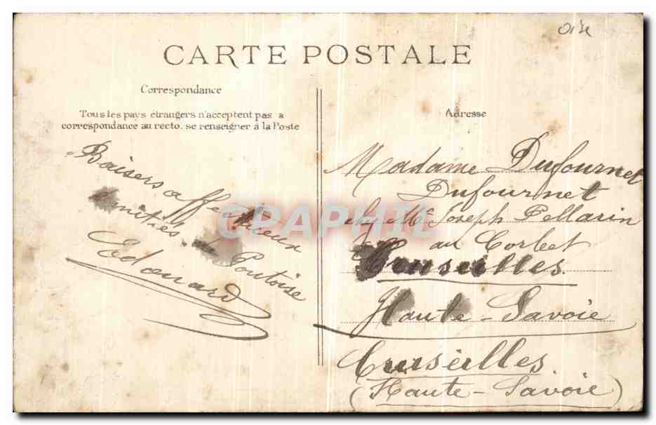 CPA Pontoise Place de la Gare  — Rückseite