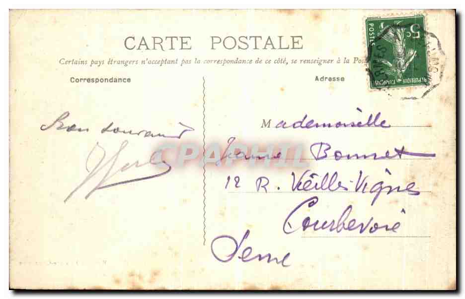 Sainte-Geneviève (Oise) — Bois de Mouchy - Carrefour Courval — Pollilleux à Sainte-Geneviève — Rückseite