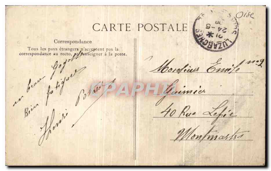 Coye — The Ponds of Commelle — The Castle of Queen-White — Imp. Phot. J. Frémont, Beauvais — Back