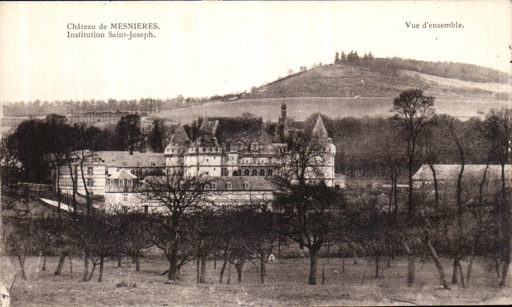 CPA Chateau de Mesnieres Institution Saint Joseph Vue d ensemble