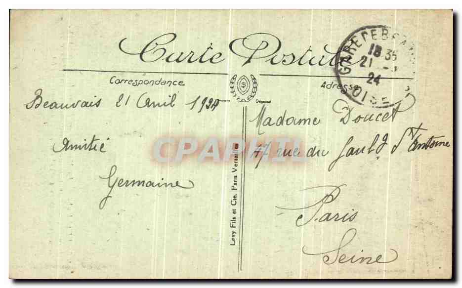 CPA Beauvais La Manufacture Nationale Tapisserie Jeanne Hachette  — Rückseite