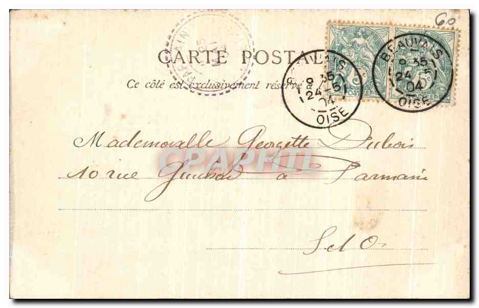 Beauvais — Les quatre Piliers de la Place de l'Hôtel de Ville — C. L. C. — Rückseite