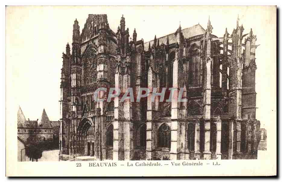 CPA Cathedrale La Vue Generale Beauvais 