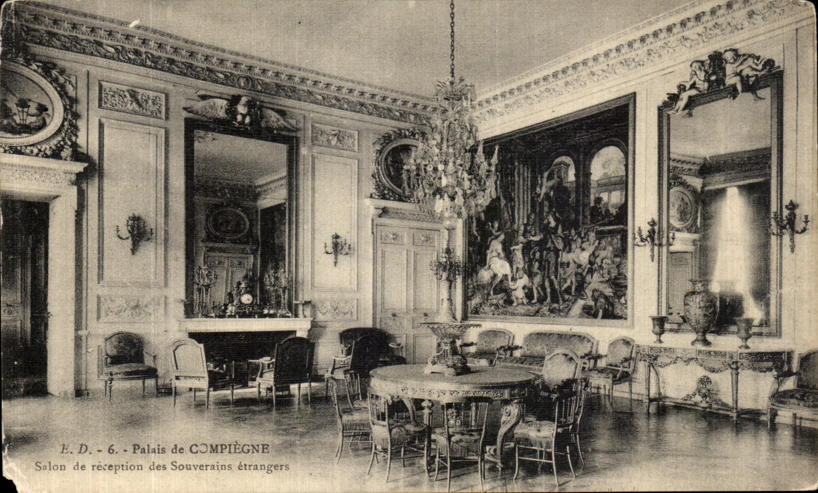 CPA Palais de Compiegne Salon reception des Souverains etrangers