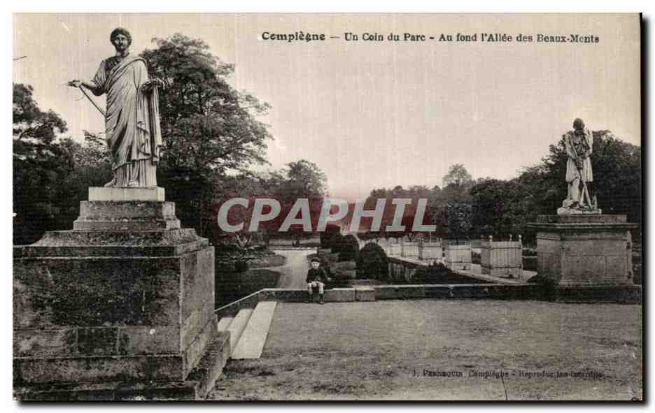 Cemplègne — Un Coin du Parc — Au fond l'Allée des Beaux-Monts — J. Pansacour, Cemplègne