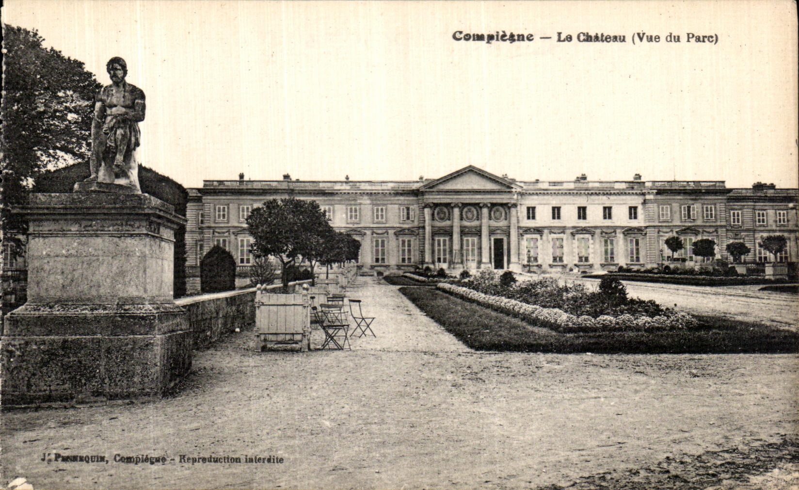 Compiègne — Le Château (Vue du Parc) — J. Presnequin, Compiègne