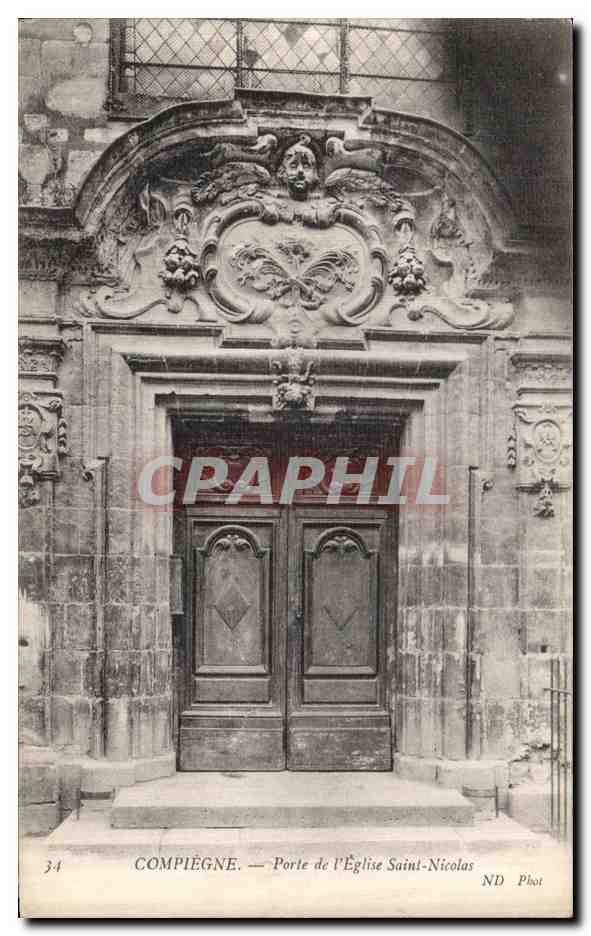 Compiègne — Porte de l'Église Saint-Nicolas — ND Phot