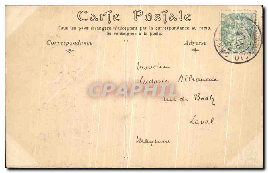 CPA Compiegne Vieille Maison de la Rue Solferino Coiffeur — Rückseite