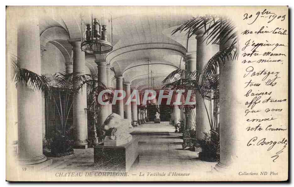 CPA Chateau de Compiegne Le Vestibule d Honneur