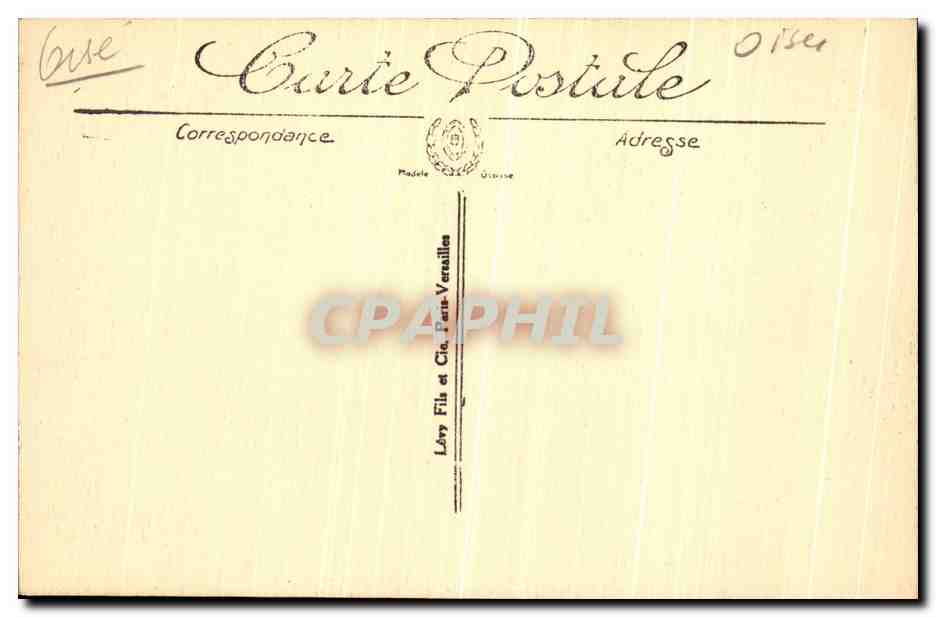 CPA Compiegne Le Chateau Le Parc et le Banc de Napoleon 1er — Rückseite