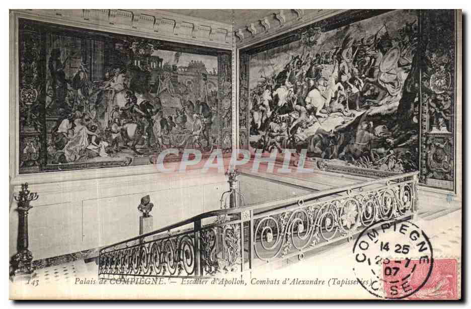 Palais de COMPIEGNE — Escalier d'Apollon, Combats d'Alexandre (Tapisseries)