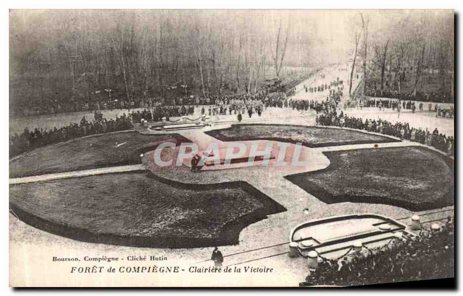 CPA Foret de Compiegne Clairiere de la Victoire Militaria