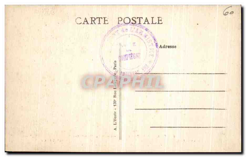 Forêt de Compiègne — Carrefour de l'Armistice — Nouveau hangar (Marcel Magès, Architecte) abritant le Wagon du Maréchal Foch (11 Novembre 1918) — Verso