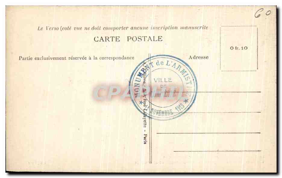 CPA Foret De Compiegne Le Carrefour de L Armistice pres Rethondes Militaria — Verso
