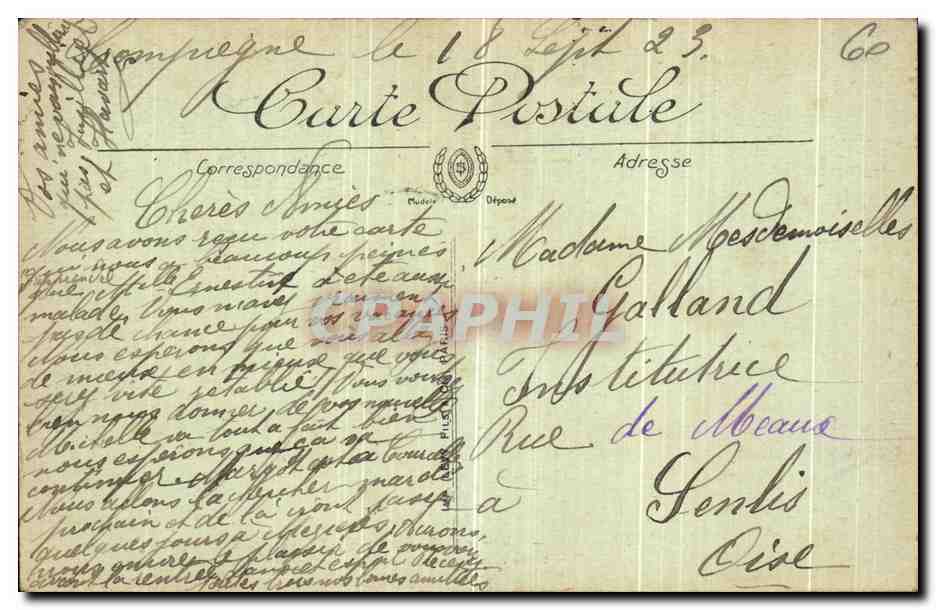 Château de Francport — Env. de Compiègne — LL. n°213 — Reverso
