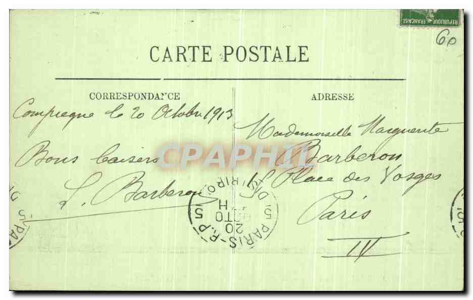 Compiègne — Le Château — Salon de Repos du Prince Impérial — LL. — Verso