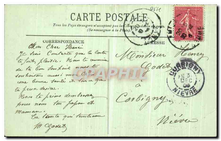 CPA Compiegne Le Chateau La Plate Bande — Rückseite