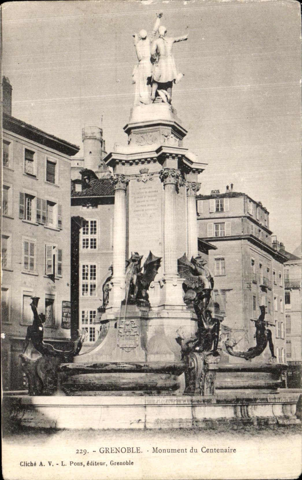 CPA Grenoble Monument du Centenaire
