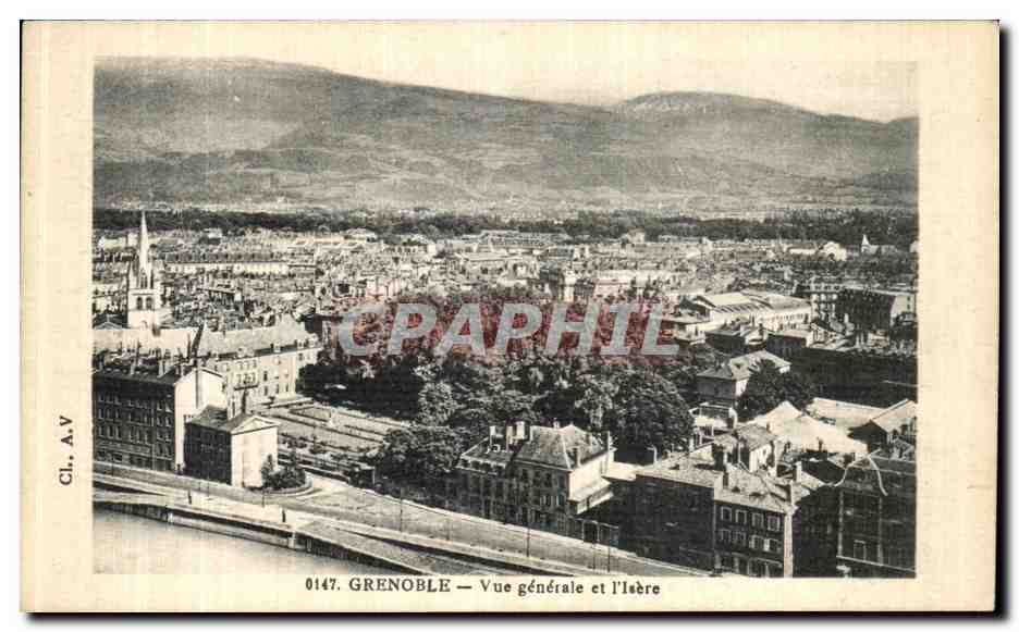 CPA Grenoble Vue Generale et l Isere