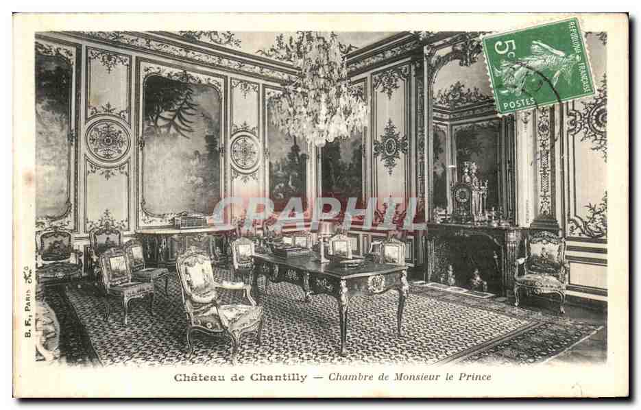 Château de Chantilly — Chambre de Monsieur le Prince — B. Fr. Paris