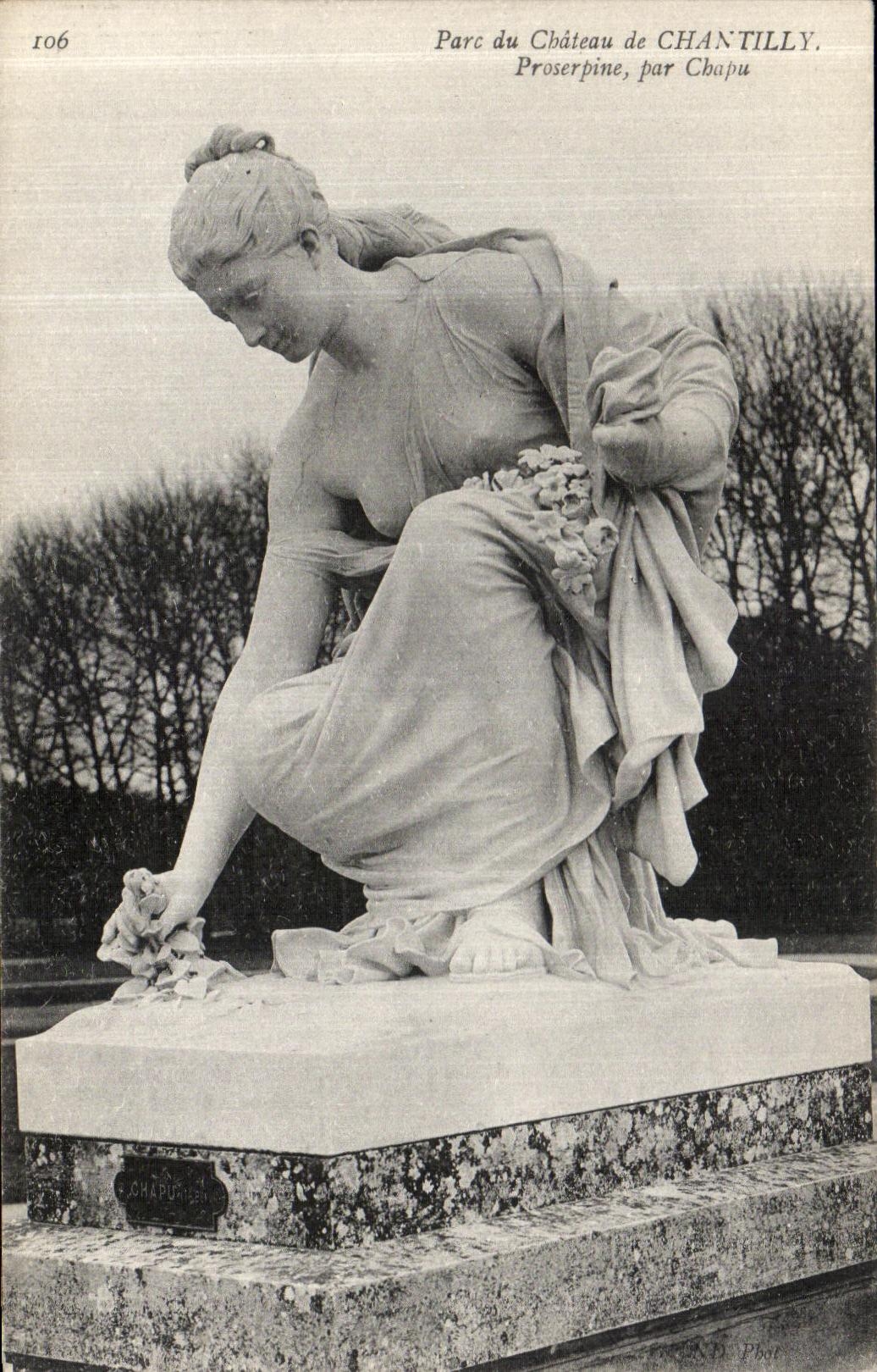 CPA Parc du Chateau De Chantilly Proserpine par Chapu
