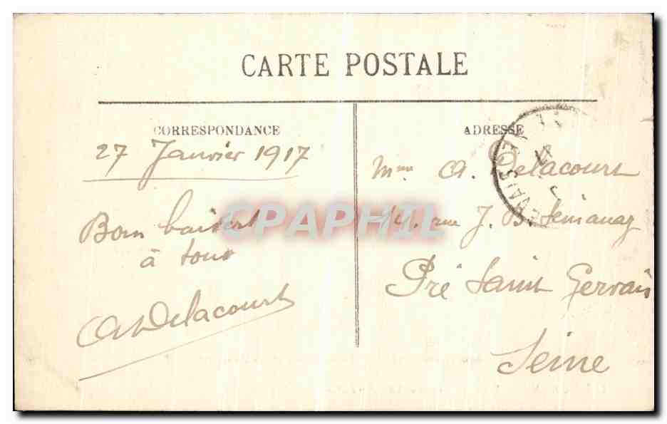Chantilly — Le Château (Côté Nord-Ouest) — LL. — Verso