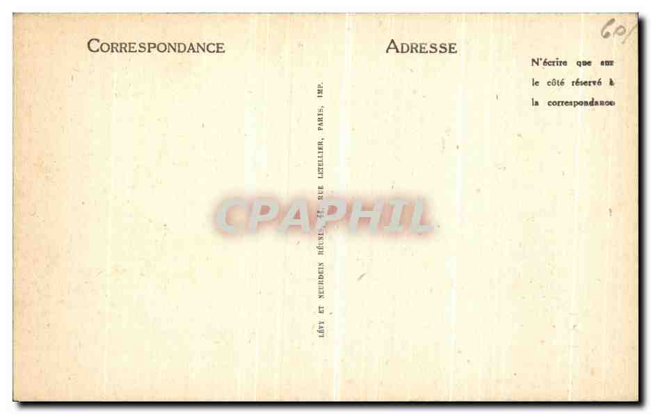 Château de CHANTILLY — La Lingerie — LL — Verso