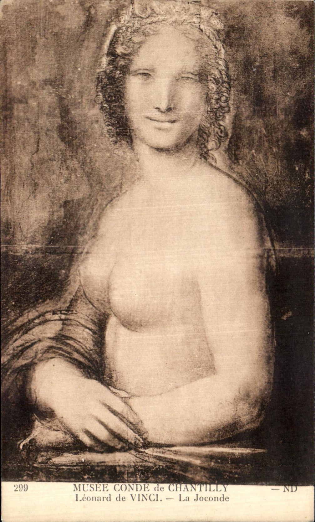 CPA Musee Conde de Chantilly Leonard de Vingi La Joconde