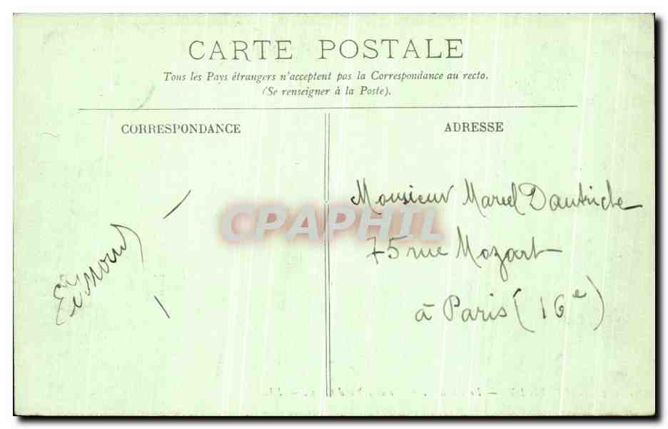 CPA Chantilly Le Chateau Le Cote Nord Quest — Verso