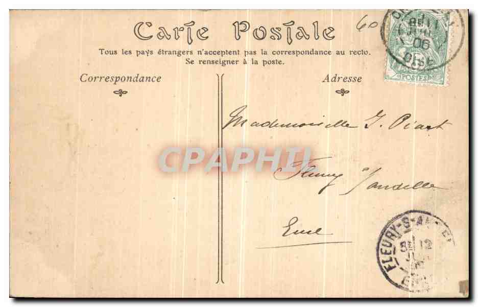 Château de CHANTILLY — Côté Nord-Ouest — Éditeur non identifié, n° de série 2 — Achterkant