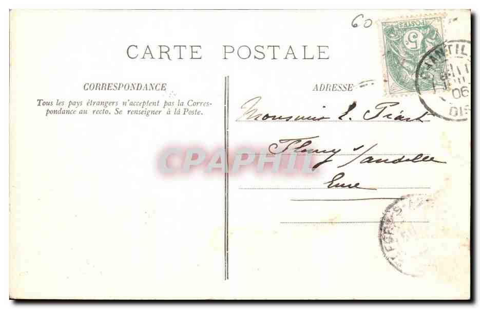 Château de Chantilly — L'Entrée du Château — LL. — Verso