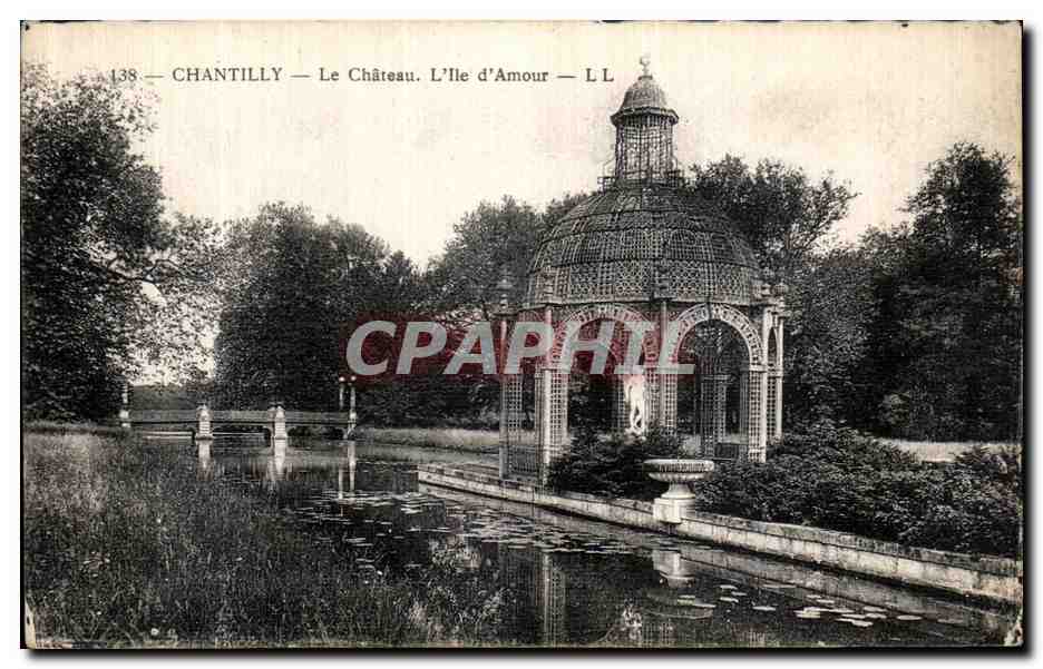 CPA Chantilly Le Chateau L Ile d Amour
