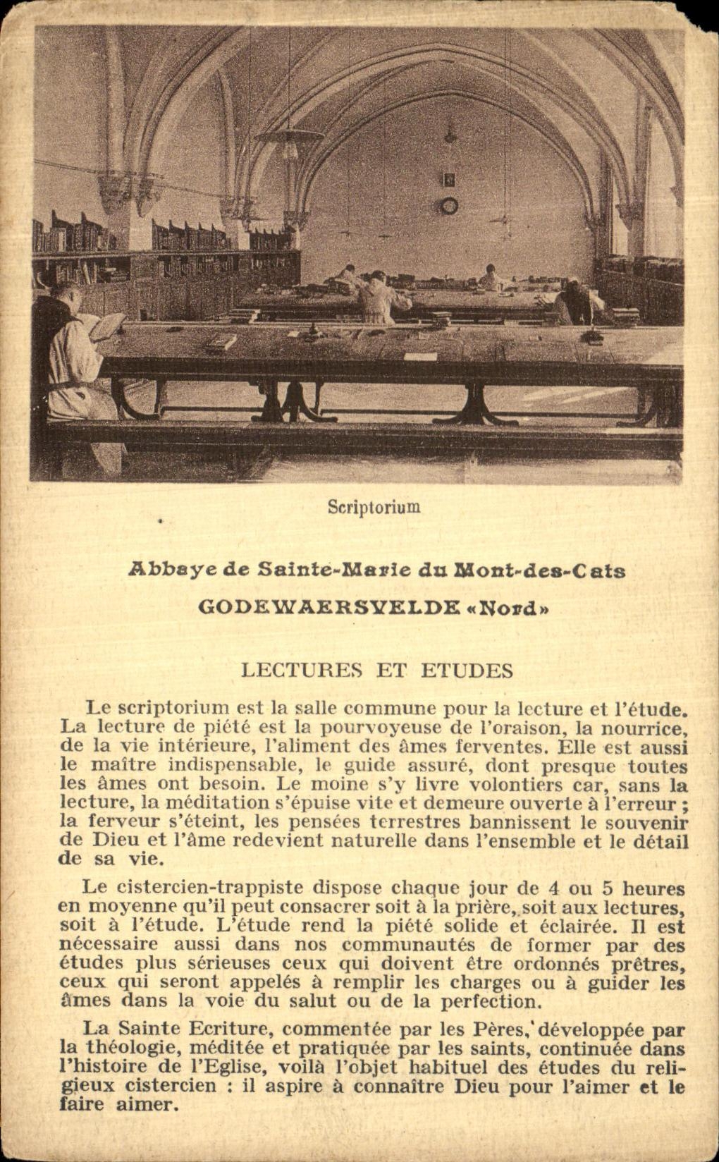 CPA Abbaye de Sainte Marie du Mont des CAts Godewaersvelde Lectures Et Etudes