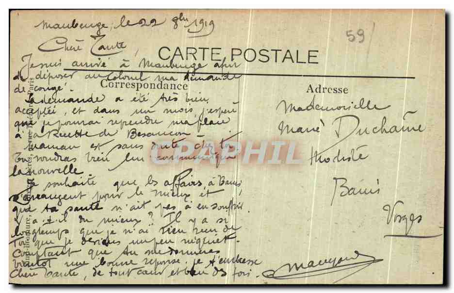CPA Maubeuge Place d Armes Banque Pierard MAbille  — Back