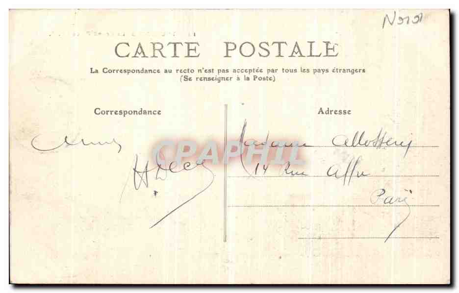 CPA Tourcoing La Grand Place — Rückseite
