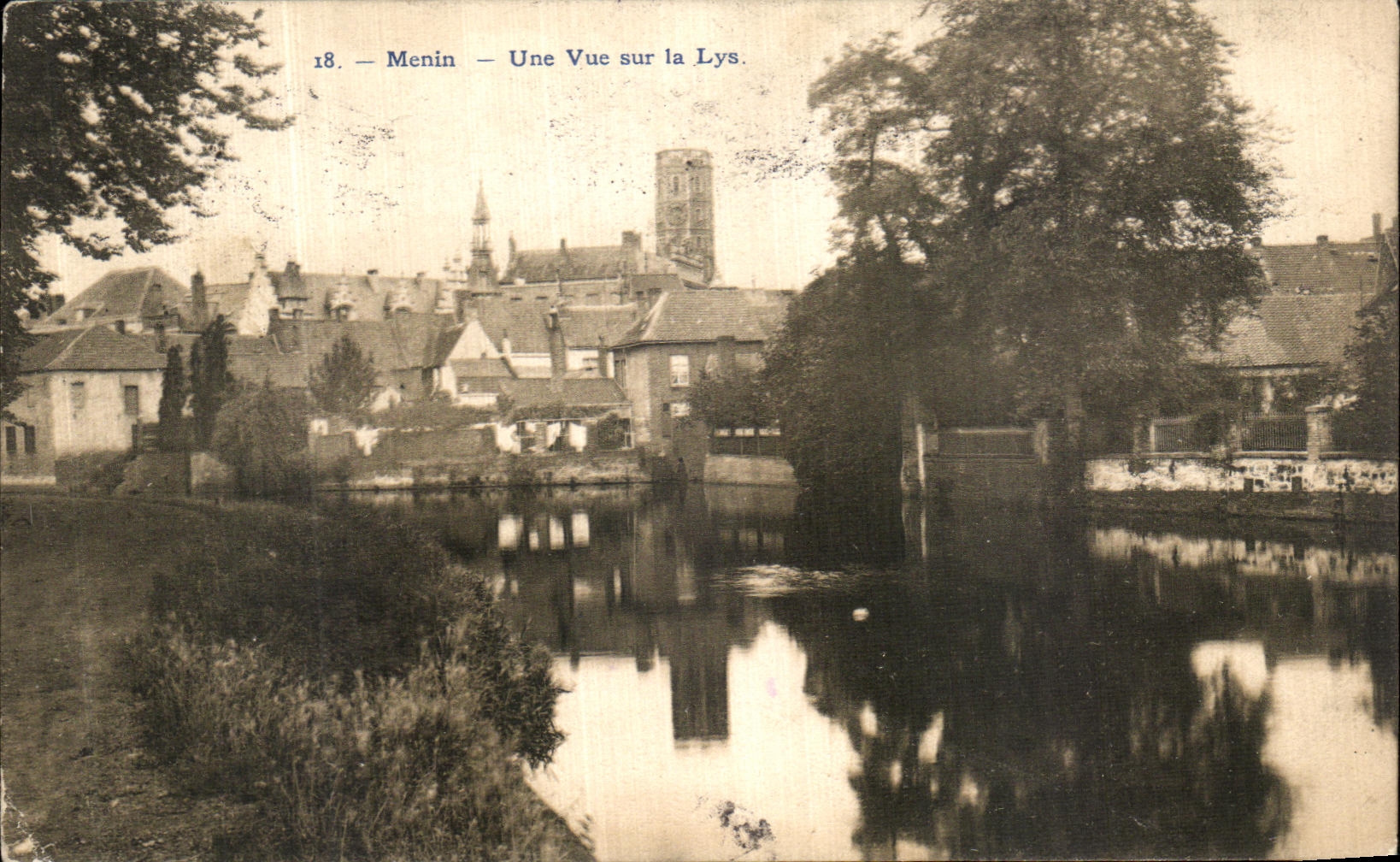 CPA Menin Une Vue Sur la Lys