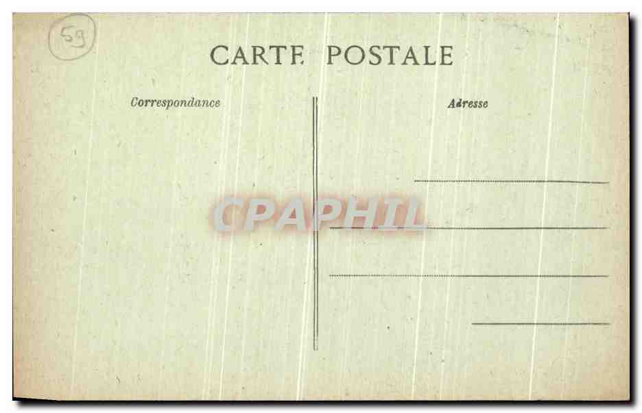 CPA Guerre Mondiale Denain Le Chateau du Comte Prevot Militaria — Rückseite