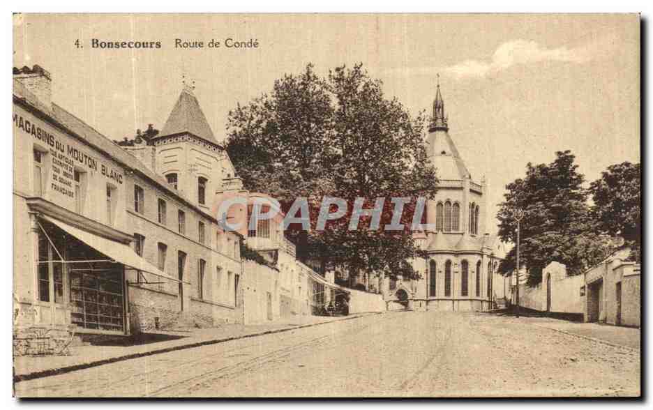 Bonsecours — Route de Condé — Magasins du Mouton Blanc