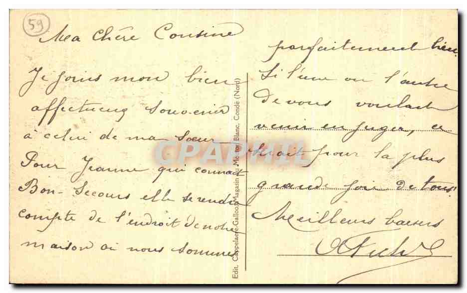 Bonsecours — Route de Condé — Magasins du Mouton Blanc — Rückseite
