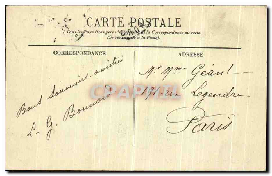 CPA Douai La Nouvelle Porte d Arras  — Rückseite